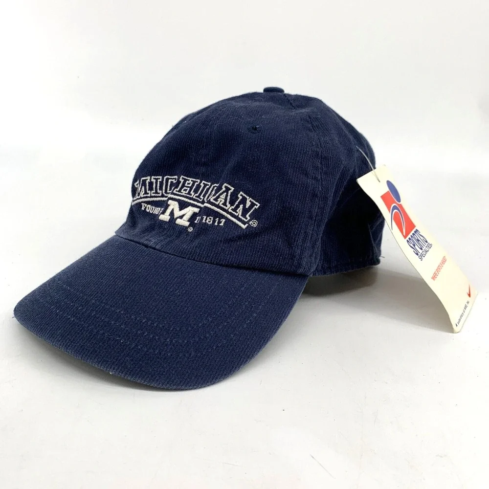 Vintage Nike Sports Specialties Michigan Wolverines Blue Adjustable Deadstock